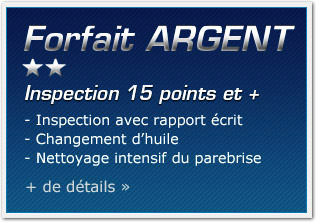 Forfait Argent, inspection 15 points et +
