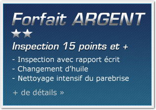 Forfait Argent, inspection 15 points et +