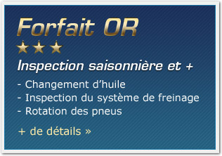 Forfait OR, inspection siasonnière et +
