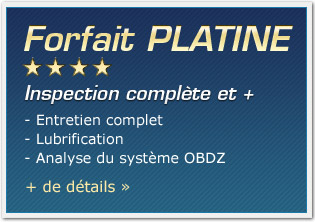 Forfait Platine, inspection complète et +